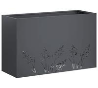 vidaXL Pot de jardin anthracite, 80 x 20 x 49 cm