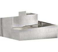 vidaXL Pot de jardin argenté 60 x 60 x 50 cm acier inoxydable