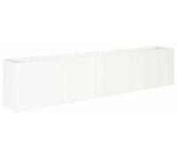 vidaXL Pot de jardin blanc, 280 x 40 x 60 cm, en acier laminé à froid