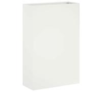 vidaXL Pot de jardin blanc, 50 x 20 x 75 cm, en acier laminé à froid