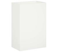 vidaXL Pot de jardin blanc, 50 x 30 x 75 cm, en acier laminé à froid