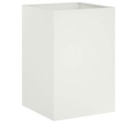 vidaXL Pot de jardin blanc, 50 x 50 x 75 cm, en acier laminé à froid