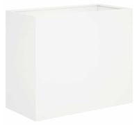 vidaXL Pot de jardin blanc, 60 x 30 x 40 cm, en acier laminé à froid