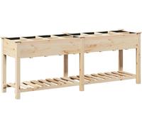 Jardinière avec étagère vidaXL, beige, 203,5 x 53 x 76,5 cm