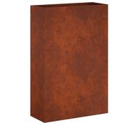 vidaXL Pot de jardin d'extérieur, aspect rouille, 50 x 20 x 75 cm, acier résistant aux intempéries