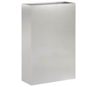 vidaXL Pot de jardin en acier inoxydable, argenté, 40 x 20 x 75 cm