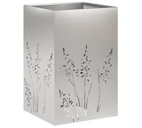 vidaXL Pot de jardin en acier inoxydable, argenté, 50 x 50 x 75 cm