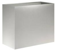 vidaXL Pot de jardin en acier inoxydable, argenté, 60 x 30 x 40 cm