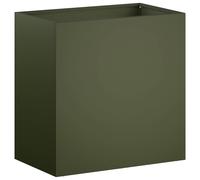 vidaXL Pot de jardin, vert olive, 50 x 30 x 50 cm, acier laminé à froid
