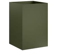 vidaXL Pot de jardin, vert olive, 50 x 50 x 75 cm, en acier laminé à froid