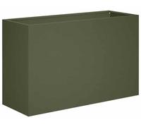 vidaXL Pot de jardin, vert olive, 80 x 30 x 50 cm, acier laminé à froid