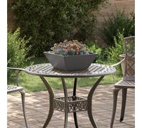 vidaXL Pot en Métal Noir Métal 40 x 40 x 15 cm Jardinières