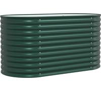 vidaXL Potager surélevé 160 x 80 x 81 cm Acier galvanisé Vert