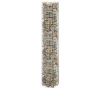 vidaXL Poteau à Gabion Circulaire Panier de Gabion Jardinière de Bac Plantes Terrasse Jardin d'Extérieur Acier Galvanisé 152013