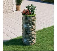 vidaXL Poteau à gabion circulaire en acier galvanisé Ø50 x 100 cm