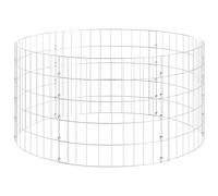vidaXL Poteau à Gabion Circulaire Panier de Gabion Jardinière de Jardin Bac Plantes Terrasse d'Extérieur Acier Galvanisé Ø100x50 cm