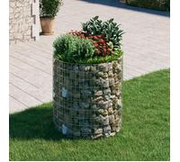 vidaXL Poteau à Gabion Circulaire Panier de Gabion Jardinière de Jardin Bac Plantes Terrasse d'Extérieur Acier Galvanisé 152018