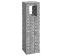 vidaXL Poteau à panier de gabion - Argenté