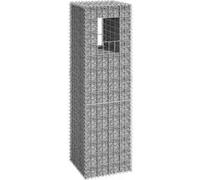 vidaXL Poteau à Panier de Gabion Poteau à Jardinière de Gabion de Patio Jardin Terrasse Extérieur Projets de Jardinage 151262 Gris G