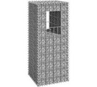 vidaXL Poteau à Panier de Gabion Poteau à Jardinière de Gabion de Patio Jardin Terrasse Extérieur Projets de Jardinage 151260 Gris G