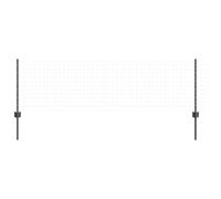 vidaXL Poteau de clôture. 11 pcs Gris 60 cm Acier, Piquets cylindriques robustes pour jardin et terrasse, barrière moderne, solution paysagère pour votre extérieur