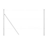 vidaXL Poteau de clôture 26 pièces Ø32 mm 3,2 x 3,2 x 210 cm Acier galvanisé Gris