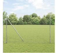 vidaXL Poteau de clôture. 52 pcs Gris 3,2 x 3,2 x 200 cm 3350160