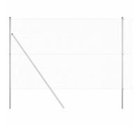 vidaXL Clôture en fil soudé maille 50 x 1,6 m – Acier galvanisé Argenté
