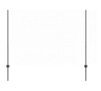 vidaXL Poteau de clôture. 5 pcs Gris 150 cm Acier, Piquets cylindriques Robustes pour Jardin et terrasse, barrière Moderne, Solution paysagère pour Votre extérieur