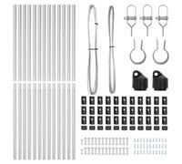 Vidaxl Poteaux De Clôture 13 Pcs Ø32 Mm 150 Cm Acier Galvanisé