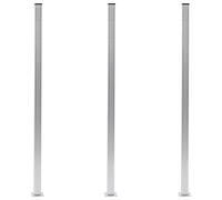 Vidaxl Poteaux De Clôture 3 Pcs Aluminium 185 Cm
