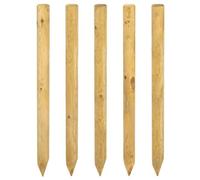 Vidaxl Poteaux De Clôture 5 Pc Vert 120 Cm Bois De Pin Massif