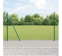 vidaXL Poteaux de clôture Ø32 mm 88,5 cm acier galvanisé 13 pièces Vert