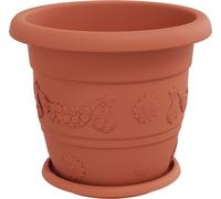 vidaXL Pots de fleurs, lot de 24, rouge brique, Ø 30 x 25 cm, plastique