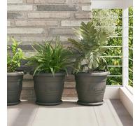 vidaXL : 24 pots de fleurs, noirs, diamètre 30 cm, hauteur 25 cm, en plastique