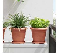 vidaXL Pots de plantes 24 pcs Rouge brique Ø 22 x 18 cm Plastique 3403280