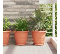 vidaXL Pots de plantes 6 pcs Rouge brique Ø 30 x 25 cm Plastique