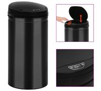 vidaXL Poubelle à capteur automatique - 50 L - Noir