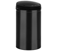 vidaXL Poubelle à Capteur Automatique Poubelle à Déchets Poubelle à Ordures Poubelle de Recyclage Salon Maison Intérieur 40 L Acier au Carbone Noir