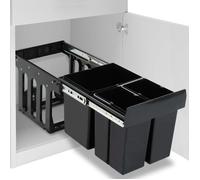 vidaXL Collecteur de déchets Soft-Close 48 L