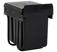 vidaXL Poubelle Amovible de Cuisine Fermeture en Douceur, Poubelle Coulissante, Poubelle à Ordures avec Couvercle Maison Intérieur, 20 L