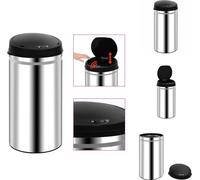 vidaXL Poubelle automatique à capteur 50 L inox - Poubelles & poubelles