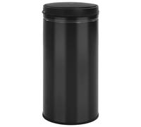 vidaXL Poubelle automatique à capteur 70 L acier carbone noir