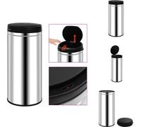 vidaXL Poubelle automatique à capteur 80 L inox - Poubelles & poubelles