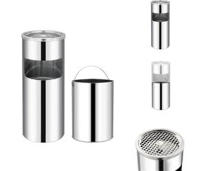 vidaXL Poubelle avec cendrier Hotel 30 L Inox - Poubelles & poubelles