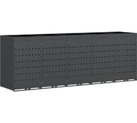 vidaXL Poubelle de chariot pour 5 récipients Anthracite