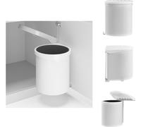 vidaXL Poubelle de cuisine encastrable plastique 12 L - Poubelles & poubelles