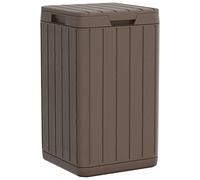 vidaXL Poubelle d'extérieur marron 38x38x65 cm PP