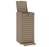 vidaXL Poubelle d'extérieur marron clair 41x41x86 cm Polypropylène