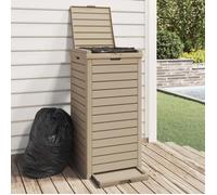 vidaXL Poubelle d'extérieur marron clair 41x41x86 cm Polypropylène